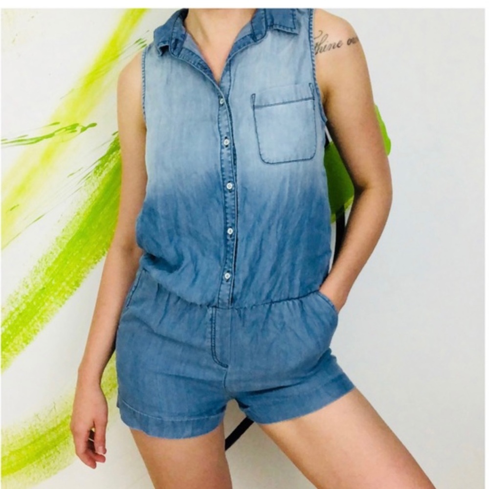 Velvet Heart Denim Sleeveless Romper